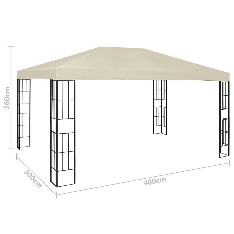 Casa si Gradina - Gradina si terasa - Umbrele si pavilioane - Pavilioane - Pavilion cu sir de lumini LED, crem, 3x4 m - Infinity.ro