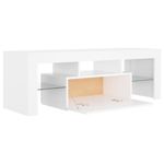 Casa si Gradina - Mobilier - Comode si corpuri - Comode - Comoda TV cu lumini LED, alb, 120x35x40 cm - Infinity.ro