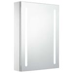 Casa si Gradina - Mobilier - Comode si corpuri - Masute de toaleta - Dulap de baie cu oglinda si LED-uri, 50 x 13 x 70 cm - Infinity.ro