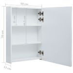 Casa si Gradina - Mobilier - Comode si corpuri - Masute de toaleta - Dulap de baie cu oglinda si LED-uri, 50 x 13 x 70 cm - Infinity.ro