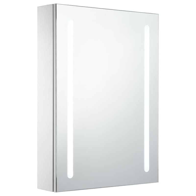 Casa si Gradina - Mobilier - Comode si corpuri - Masute de toaleta - Dulap de baie cu oglinda si LED-uri, 50 x 13 x 70 cm - Infinity.ro