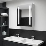 Casa si Gradina - Mobilier - Comode si corpuri - Masute de toaleta - Dulap de baie cu oglinda si LED-uri, 50 x 13 x 70 cm - Infinity.ro