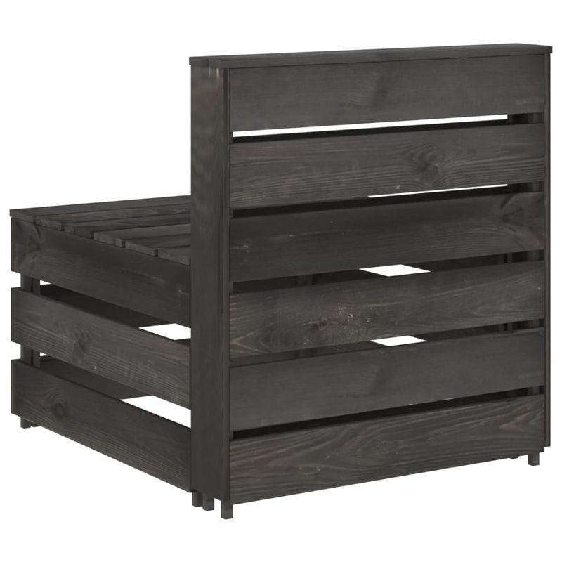 Casa si Gradina - Gradina si terasa - Mobilier exterior - Seturi mobila gradina - Set mobilier de gradina, 8 piese, gri, lemn de pin tratat - Infinity.ro