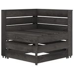 Casa si Gradina - Gradina si terasa - Mobilier exterior - Seturi mobila gradina - Set mobilier de gradina, 8 piese, gri, lemn de pin tratat - Infinity.ro