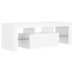 Casa si Gradina - Mobilier - Comode si corpuri - Comode - Comoda TV cu lumini LED, alb, 120x35x40 cm - Infinity.ro