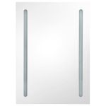 Casa si Gradina - Mobilier - Comode si corpuri - Masute de toaleta - Dulap de baie cu oglinda si LED-uri, 50 x 13 x 70 cm - Infinity.ro