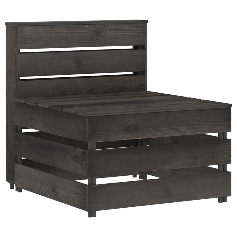 Casa si Gradina - Gradina si terasa - Mobilier exterior - Seturi mobila gradina - Set mobilier de gradina, 8 piese, gri, lemn de pin tratat - Infinity.ro