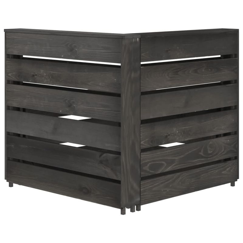 Casa si Gradina - Gradina si terasa - Mobilier exterior - Seturi mobila gradina - Set mobilier de gradina, 8 piese, gri, lemn de pin tratat - Infinity.ro