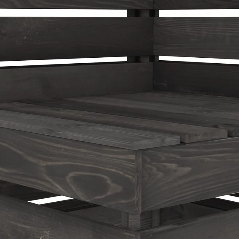 Casa si Gradina - Gradina si terasa - Mobilier exterior - Seturi mobila gradina - Set mobilier de gradina, 8 piese, gri, lemn de pin tratat - Infinity.ro