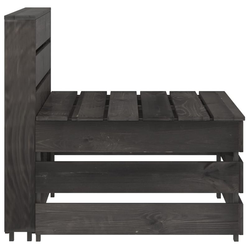 Casa si Gradina - Gradina si terasa - Mobilier exterior - Seturi mobila gradina - Set mobilier de gradina, 8 piese, gri, lemn de pin tratat - Infinity.ro