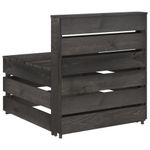 Casa si Gradina - Gradina si terasa - Mobilier exterior - Seturi mobila gradina - Set mobilier de gradina, 8 piese, gri, lemn de pin tratat - Infinity.ro