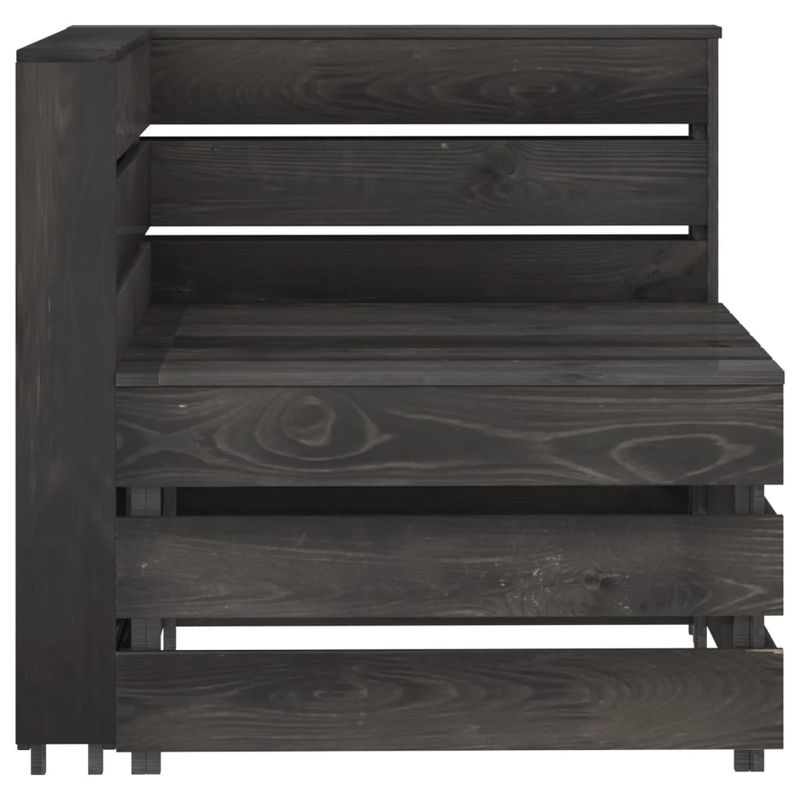 Casa si Gradina - Gradina si terasa - Mobilier exterior - Seturi mobila gradina - Set mobilier de gradina, 8 piese, gri, lemn de pin tratat - Infinity.ro