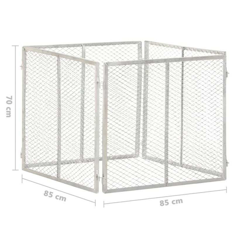 Casa si Gradina - Gradinarit si plante - Unelte gradinarit - Compostoare gradina - Compostor de gradina, 85x85x70 cm, fier galvanizat - Infinity.ro