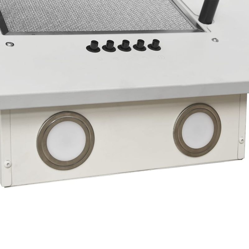 Electronice si Electrocasnice - Aragazuri, cuptoare si hote - Hote - Hote traditionale - Hota perete alb 60 cm otel inoxidabil si sticla securizata - Infinity.ro