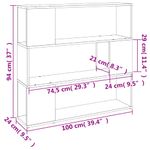 Casa si Gradina - Mobilier - Biblioteci si rafturi - Biblioteci - Biblioteca/Separator camera, stejar afumat, 100x24x194 cm - Infinity.ro