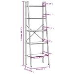 Casa si Gradina - Mobilier - Biblioteci si rafturi - Biblioteci - Raft cu , maro deschis/negru, 56x35x174 cm - Infinity.ro