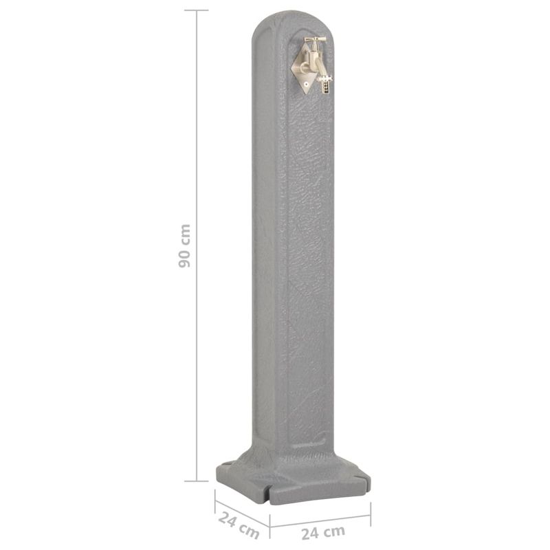 Casa si Gradina - Gradinarit si plante - Instalatii si accesorii pentru irigatii - Furtunuri de gradina si accesorii - Rezervor de gradina cu robinet, aspect piatra gri deschis - Infinity.ro