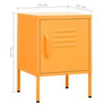 Casa si Gradina - Mobilier - Comode si corpuri - Noptiere - Noptiera, galben mustar, 35x35x51 cm otel - Infinity.ro