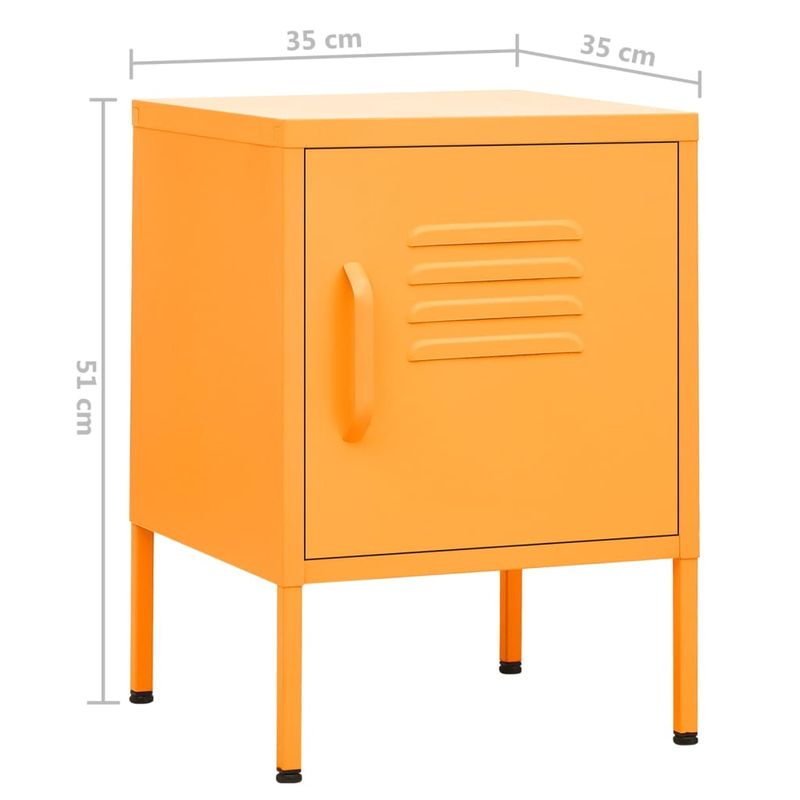 Casa si Gradina - Mobilier - Comode si corpuri - Noptiere - Noptiera, galben mustar, 35x35x51 cm otel - Infinity.ro
