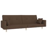 Casa si Gradina - Mobilier - Canapele si coltare - Canapele - Canapea extensibila cu 2 locuri, 2 perne, maro, textil - Infinity.ro