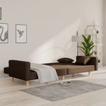 Casa si Gradina - Mobilier - Canapele si coltare - Canapele - Canapea extensibila cu 2 locuri, 2 perne, maro, textil - Infinity.ro