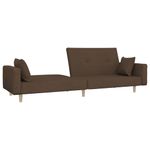Casa si Gradina - Mobilier - Canapele si coltare - Canapele - Canapea extensibila cu 2 locuri, 2 perne, maro, textil - Infinity.ro