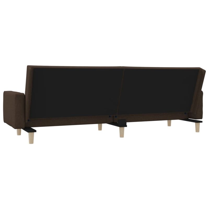 Casa si Gradina - Mobilier - Canapele si coltare - Canapele - Canapea extensibila cu 2 locuri, 2 perne, maro, textil - Infinity.ro
