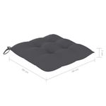 Casa si Gradina - Gradina si terasa - Mobilier exterior - Scaune si sezlonguri gradina - Scaune de gradina cu perne antracit, 2 buc., lemn masiv de tec - Infinity.ro