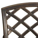 Casa si Gradina - Gradina si terasa - Mobilier exterior - Seturi mobila gradina - Set mobilier bistro, 3 piese, bronz, aluminiu turnat - Infinity.ro
