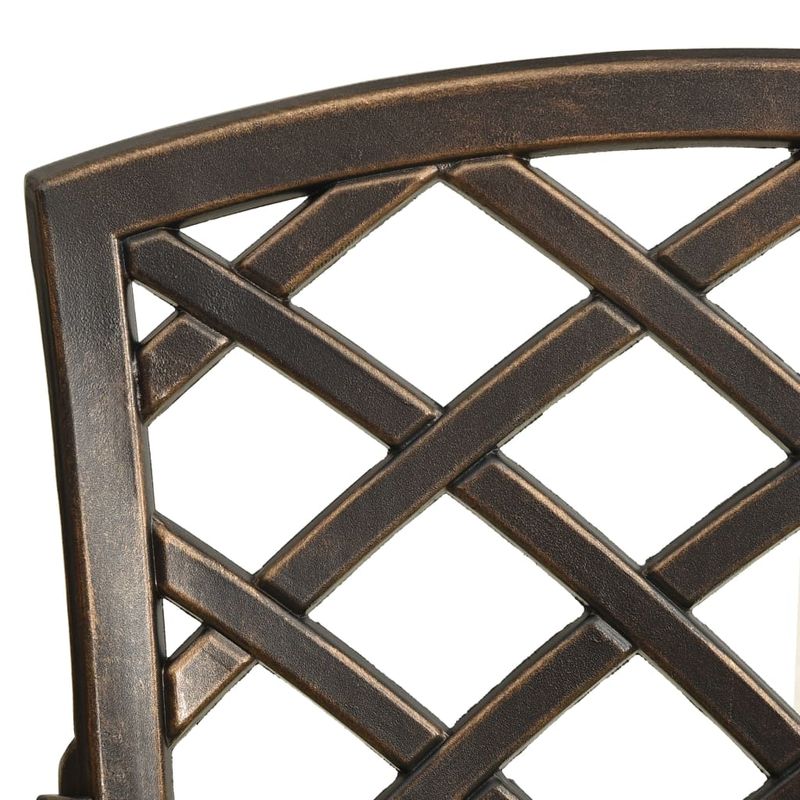 Casa si Gradina - Gradina si terasa - Mobilier exterior - Seturi mobila gradina - Set mobilier bistro, 3 piese, bronz, aluminiu turnat - Infinity.ro