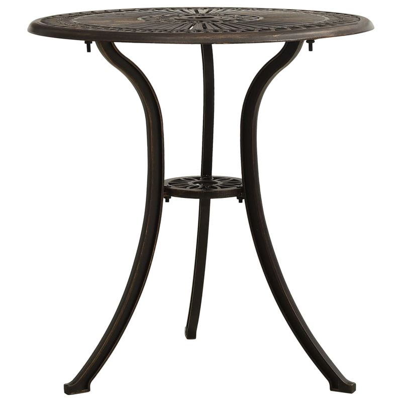 Casa si Gradina - Gradina si terasa - Mobilier exterior - Seturi mobila gradina - Set mobilier bistro, 3 piese, bronz, aluminiu turnat - Infinity.ro