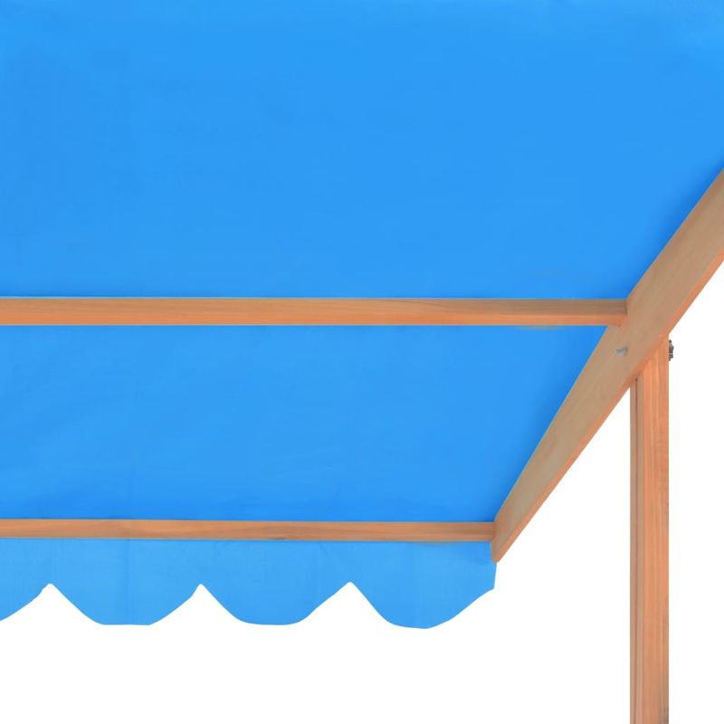Jucarii, Copii si Bebe - Jucarii si jocuri - Jucarii de exterior - Casute si corturi copii - Cutie de nisip cu acoperis ajustabil, 115x115x115 cm, lemn brad - Infinity.ro