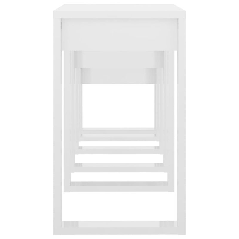 Casa si Gradina - Mobilier - Mese si birouri - Mese living - Mese suprapuse, 3 buc., alb extralucios, lemn compozit - Infinity.ro
