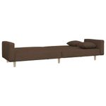 Casa si Gradina - Mobilier - Canapele si coltare - Canapele - Canapea extensibila cu 2 locuri, 2 perne, maro, textil - Infinity.ro