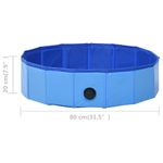 Petshop - Accesorii petshop - Jucarii animale - Ansambluri de joaca - Piscina pentru caini pliabila, albastru, 80 x 20 cm, PVC - Infinity.ro
