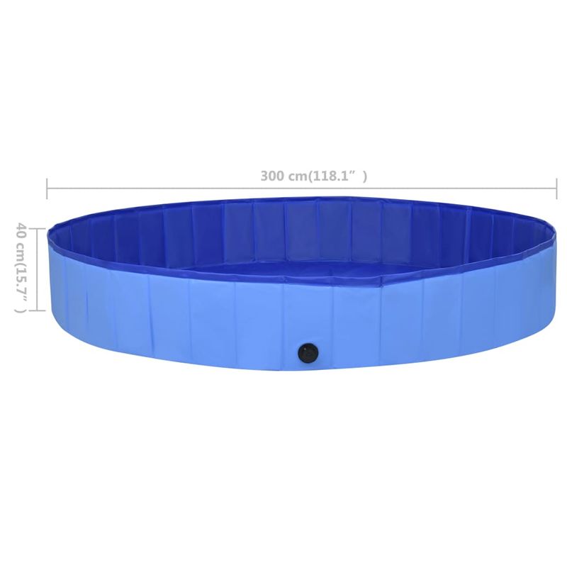 Petshop - Accesorii petshop - Jucarii animale - Ansambluri de joaca - Piscina pentru caini pliabila, albastru, 300 x 40 cm, PVC - Infinity.ro