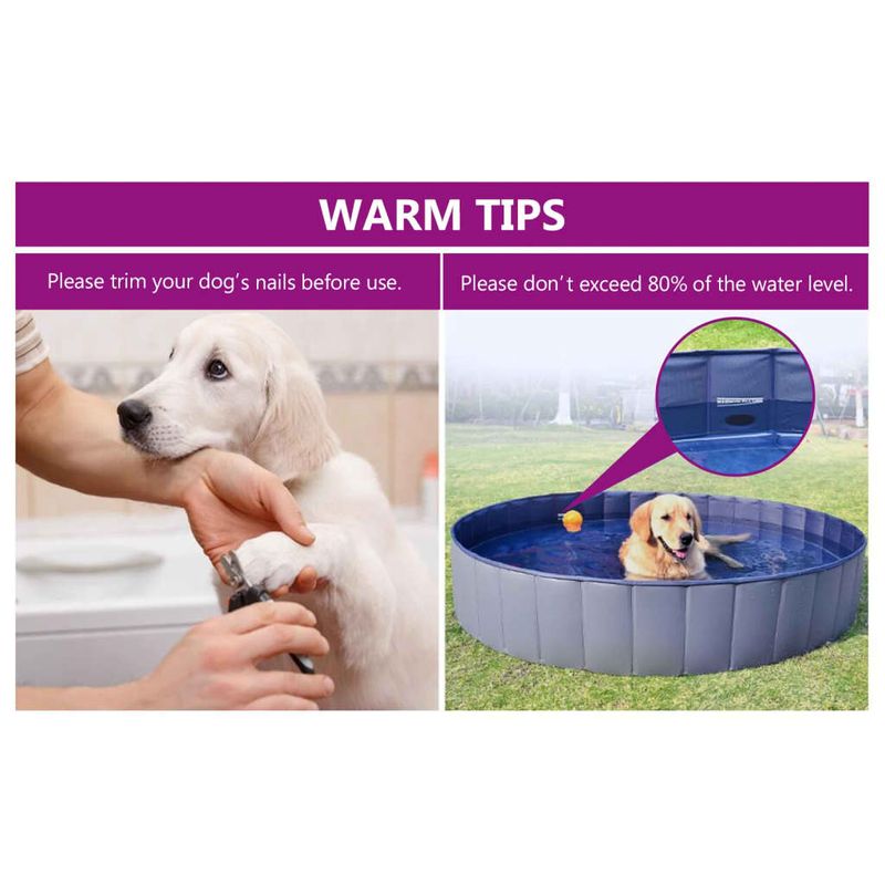 Petshop - Accesorii petshop - Jucarii animale - Ansambluri de joaca - Piscina pentru caini pliabila, albastru, 300 x 40 cm, PVC - Infinity.ro