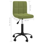 Casa si Gradina - Mobilier - Scaune si fotolii - Scaune - Scaune de bucatarie pivotante, verde deschis, catifea - Infinity.ro