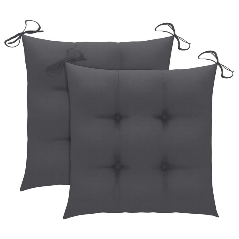 Casa si Gradina - Gradina si terasa - Mobilier exterior - Seturi mobila gradina - Set mobilier bistro cu perne antracit, 3 piese, lemn masiv tec - Infinity.ro