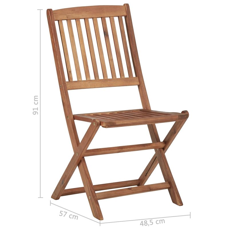 Casa si Gradina - Gradina si terasa - Mobilier exterior - Scaune si sezlonguri gradina - Scaune gradina pliabile cu perne, cu perne, 6 buc., lemn masiv de acacia - Infinity.ro
