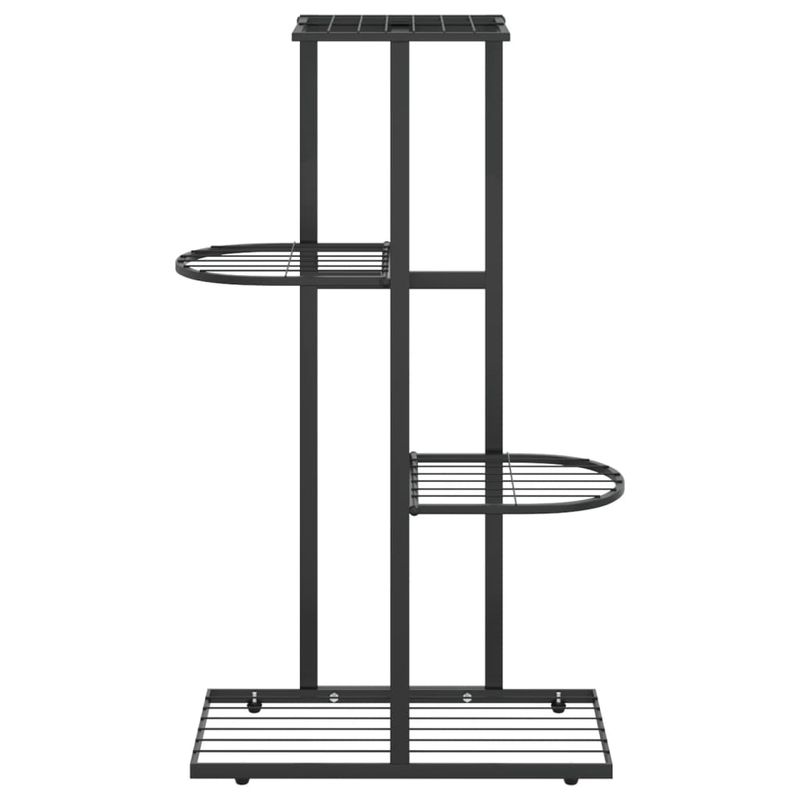 Casa si Gradina - Gradinarit si plante - Plante si ghivece - Ghivece si suporturi - Suport pentru flori cu 4 nivele, negru, 43x22x76 cm, metal - Infinity.ro