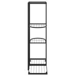 Casa si Gradina - Gradinarit si plante - Plante si ghivece - Ghivece si suporturi - Suport pentru flori cu 4 nivele, negru, 43x22x76 cm, metal - Infinity.ro