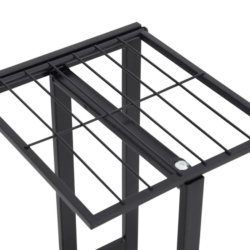 Casa si Gradina - Gradinarit si plante - Plante si ghivece - Ghivece si suporturi - Suport pentru flori cu 4 nivele, negru, 43x22x76 cm, metal - Infinity.ro