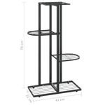 Casa si Gradina - Gradinarit si plante - Plante si ghivece - Ghivece si suporturi - Suport pentru flori cu 4 nivele, negru, 43x22x76 cm, metal - Infinity.ro