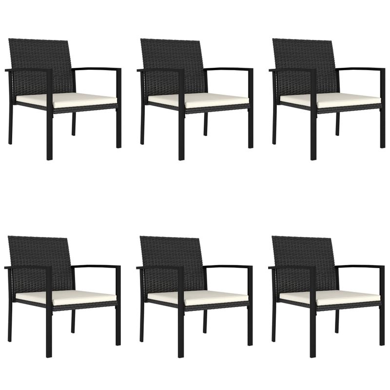 Casa si Gradina - Gradina si terasa - Mobilier exterior - Seturi mobila gradina - Set mobilier de gradina, 7 piese, negru, poliratan - Infinity.ro