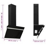 Electronice si Electrocasnice - Aragazuri, cuptoare si hote - Hote - Hote traditionale - Hota de perete negru 60 cm otel si sticla securizata - Infinity.ro