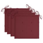 Casa si Gradina - Gradina si terasa - Mobilier exterior - Scaune si sezlonguri gradina - Scaune gradina cu perne , 4 buc., rosu vin, lemn masiv de tec - Infinity.ro