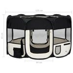 Petshop - Accesorii petshop - Culcusuri si custi - Tarcuri si colivii - Tarc de caini pliabil cu sac de transport, negru, 125x125x61 cm - Infinity.ro