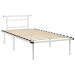 Casa si Gradina - Mobilier - Paturi si accesorii - Paturi - Cadru de pat, alb, 100 x 200 cm, metal - Infinity.ro