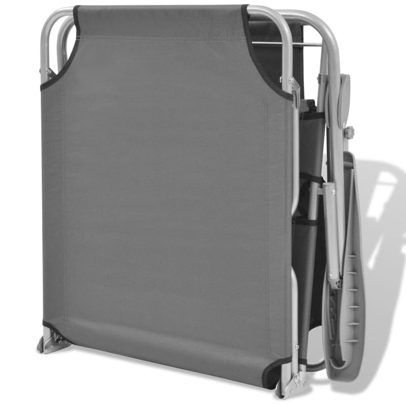 Casa si Gradina - Gradina si terasa - Mobilier exterior - Scaune si sezlonguri gradina - Sezlong cu baldachin, gri, otel - Infinity.ro